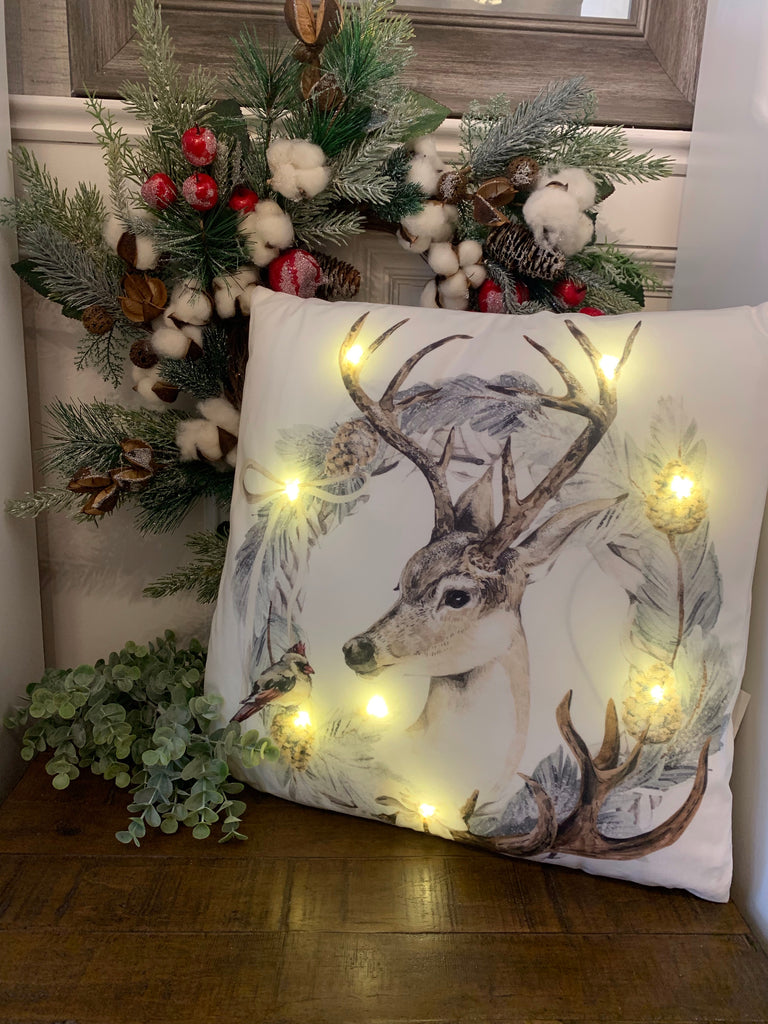 LED Reindeer Cushion 45x45